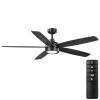Driskol 60 in. White Color Changing Integrated LED Matte Black Smart Hubspace Ceiling Fan with Light and Remote Control by Home Decorators Collection -Outlet Home Decorators Collection Store matte black home decorators collection ceiling fans with lights 56052 64 1000