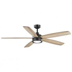Driskol 60 in. White Color Changing Integrated LED Matte Black Smart Hubspace Ceiling Fan with Light and Remote Control by Home Decorators Collection -Outlet Home Decorators Collection Store matte black home decorators collection ceiling fans with lights 56052 66 1000