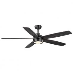 Driskol 60 in. White Color Changing Integrated LED Matte Black Smart Hubspace Ceiling Fan with Light and Remote Control by Home Decorators Collection -Outlet Home Decorators Collection Store matte black home decorators collection ceiling fans with lights 56052 76 1000