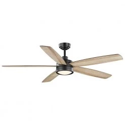 Driskol 60 in. White Color Changing Integrated LED Matte Black Smart Hubspace Ceiling Fan with Light and Remote Control by Home Decorators Collection -Outlet Home Decorators Collection Store matte black home decorators collection ceiling fans with lights 56052 c3 1000
