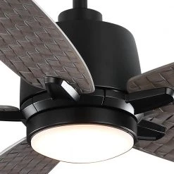 Hayden Lake 56 in. White Color Changing LED Indoor/Outdoor Matte Black Ceiling Fan with Light Kit and Remote Control by Home Decorators Collection -Outlet Home Decorators Collection Store matte black home decorators collection ceiling fans with lights 59929 4f 1000