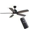 Hayden Lake 56 in. White Color Changing LED Indoor/Outdoor Matte Black Ceiling Fan with Light Kit and Remote Control by Home Decorators Collection -Outlet Home Decorators Collection Store matte black home decorators collection ceiling fans with lights 59929 64 1000
