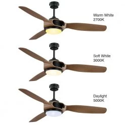 Sedgewood 60 in. White Color Changing Integrated LED Matte Black Ceiling Fan with Light Kit and Remote Control by Home Decorators Collection -Outlet Home Decorators Collection Store matte black home decorators collection ceiling fans with lights 59960 4f 1000