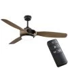 Sedgewood 60 in. White Color Changing Integrated LED Matte Black Ceiling Fan with Light Kit and Remote Control by Home Decorators Collection -Outlet Home Decorators Collection Store matte black home decorators collection ceiling fans with lights 59960 64 1000