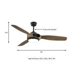 Sedgewood 60 in. White Color Changing Integrated LED Matte Black Ceiling Fan with Light Kit and Remote Control by Home Decorators Collection -Outlet Home Decorators Collection Store matte black home decorators collection ceiling fans with lights 59960 a0 1000