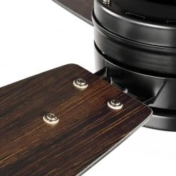 Rowan 60 in. Integrated LED Indoor Matte Black Ceiling Fan with Light Kit and Remote Control by Home Decorators Collection -Outlet Home Decorators Collection Store matte black home decorators collection ceiling fans with lights 7983hdcmb 44 1000