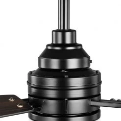 Rowan 60 in. Integrated LED Indoor Matte Black Ceiling Fan with Light Kit and Remote Control by Home Decorators Collection -Outlet Home Decorators Collection Store matte black home decorators collection ceiling fans with lights 7983hdcmb 66 1000