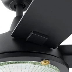 Merienda 56 in. LED Matte Black Ceiling Fan with Light by Home Decorators Collection -Outlet Home Decorators Collection Store matte black home decorators collection ceiling fans with lights am686 mbk fa 1000