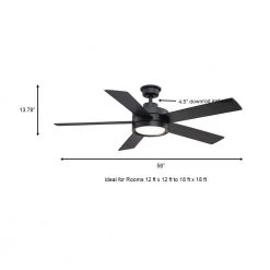 Baxtan 56 in. LED Matte Black Ceiling Fan with Light and Remote Control by Home Decorators Collection 15 Baxtan 56 in. LED Matte Black Ceiling Fan with Light and Remote Control by Home Decorators Collection -Outlet Home Decorators Collection Store matte black home decorators collection ceiling fans with lights am731a mbk a0 1000