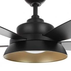 Kempston 52 in. Integrated LED Outdoor Matte Black Ceiling Fan with Light Kit and Remote Control by Home Decorators Collection 11 Kempston 52 in. Integrated LED Outdoor Matte Black Ceiling Fan with Light Kit and Remote Control by Home Decorators Collection -Outlet Home Decorators Collection Store matte black home decorators collection ceiling fans with lights sw1654wet mbk 40 1000