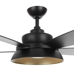 Kempston 52 in. Integrated LED Outdoor Matte Black Ceiling Fan with Light Kit and Remote Control by Home Decorators Collection 12 Kempston 52 in. Integrated LED Outdoor Matte Black Ceiling Fan with Light Kit and Remote Control by Home Decorators Collection -Outlet Home Decorators Collection Store matte black home decorators collection ceiling fans with lights sw1654wet mbk a0 1000