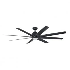 Kensgrove 72 in. Integrated LED Indoor/Outdoor Matte Black Ceiling Fan with Light and Remote Control by Home Decorators Collection -Outlet Home Decorators Collection Store matte black home decorators collection ceiling fans with lights yg493e mbk 40 1000