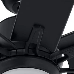 Kensgrove 72 in. Integrated LED Indoor/Outdoor Matte Black Ceiling Fan with Light and Remote Control by Home Decorators Collection -Outlet Home Decorators Collection Store matte black home decorators collection ceiling fans with lights yg493e mbk 66 1000