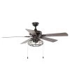 Ellard 52 in. LED Indoor Matte Black Ceiling Fan with Light by Home Decorators Collection -Outlet Home Decorators Collection Store matte black home decorators collection ceiling fans with lights yg629a mbk 64 1000