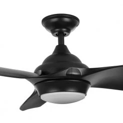 Bachton 60 in. Integrated LED DC Motor Matte Black Ceiling Fan with Light and Remote Control by Home Decorators Collection -Outlet Home Decorators Collection Store matte black home decorators collection ceiling fans with lights yg638a mbk 1d 1000