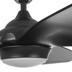 Bachton 60 in. Integrated LED DC Motor Matte Black Ceiling Fan with Light and Remote Control by Home Decorators Collection -Outlet Home Decorators Collection Store matte black home decorators collection ceiling fans with lights yg638a mbk 66 1000