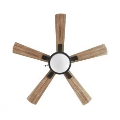 Baxley Point 54 in. Integrated LED Indoor/Outdoor Matte Black Ceiling Fan with Light by Home Decorators Collection -Outlet Home Decorators Collection Store matte black home decorators collection ceiling fans with lights yg786 mbk 1d 1000