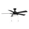 Baxley Point 54 in. Integrated LED Indoor/Outdoor Matte Black Ceiling Fan with Light by Home Decorators Collection -Outlet Home Decorators Collection Store matte black home decorators collection ceiling fans with lights yg786 mbk 64 1000
