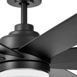 Celene 62 in. LED Indoor/Outdoor Matte Black Ceiling Fan with Light and Remote Control with Color Changing Technology by Home Decorators Collection -Outlet Home Decorators Collection Store matte black home decorators collection ceiling fans with lights yg908a mbk 77 1000
