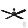 Kitteridge 52 in. Indoor Matte Black Ceiling Fan by Home Decorators Collection -Outlet Home Decorators Collection Store matte black home decorators collection ceiling fans without lights 34777 hbub 64 1000