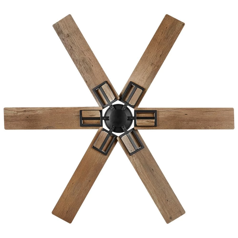 60 in. Winderige Indoor Matte Black Ceiling Fan with Remote Control and Downrod Included by Home Decorators Collection 4 60 in. Winderige Indoor Matte Black Ceiling Fan with Remote Control and Downrod Included by Home Decorators Collection - Image 2