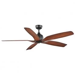 60 in. Sirrine Indoor/Outdoor Matte Black Smart Hubspace Ceiling Fan with Remote Control by Home Decorators Collection -Outlet Home Decorators Collection Store matte black home decorators collection ceiling fans without lights 56049 4f 1000