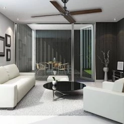 Gatson 60 in. Indoor Matte Black Ceiling Fan with DC Motor and Remote Control by Home Decorators Collection -Outlet Home Decorators Collection Store matte black home decorators collection ceiling fans without lights 56053 31 1000