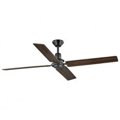 Gatson 60 in. Indoor Matte Black Ceiling Fan with DC Motor and Remote Control by Home Decorators Collection -Outlet Home Decorators Collection Store matte black home decorators collection ceiling fans without lights 56053 c3 1000