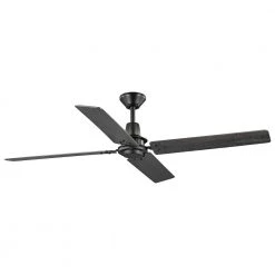 Gatson 60 in. Indoor Matte Black Ceiling Fan with DC Motor and Remote Control by Home Decorators Collection -Outlet Home Decorators Collection Store matte black home decorators collection ceiling fans without lights 56053 fa 1000