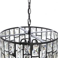 Kristella 4-Light Matte Black Chandelier with Clear Crystal Shade by Home Decorators Collection 15 Kristella 4-Light Matte Black Chandelier with Clear Crystal Shade by Home Decorators Collection -Outlet Home Decorators Collection Store matte black home decorators collection chandeliers 30686 hbb 1d 1000