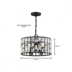 Kristella 4-Light Matte Black Chandelier with Clear Crystal Shade by Home Decorators Collection 13 Kristella 4-Light Matte Black Chandelier with Clear Crystal Shade by Home Decorators Collection -Outlet Home Decorators Collection Store matte black home decorators collection chandeliers 30686 hbb 40 1000