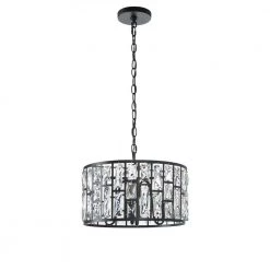 Kristella 4-Light Matte Black Chandelier with Clear Crystal Shade by Home Decorators Collection 19 Kristella 4-Light Matte Black Chandelier with Clear Crystal Shade by Home Decorators Collection -Outlet Home Decorators Collection Store matte black home decorators collection chandeliers 30686 hbb 4f 1000