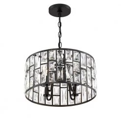 Kristella 4-Light Matte Black Chandelier with Clear Crystal Shade by Home Decorators Collection 18 Kristella 4-Light Matte Black Chandelier with Clear Crystal Shade by Home Decorators Collection -Outlet Home Decorators Collection Store matte black home decorators collection chandeliers 30686 hbb c3 1000