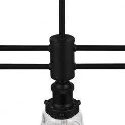 Rockwood 3-Light Black Dining Room Chandelier, Linear Kitchen Island Pendant Light by Home Decorators Collection -Outlet Home Decorators Collection Store matte black home decorators collection chandeliers 65191 a0 1000