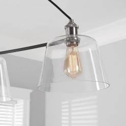 Sherman 3-Light Black Linear Island Pendant with Nickel Accents by Home Decorators Collection -Outlet Home Decorators Collection Store matte black home decorators collection chandeliers hd 1852 i a0 1000