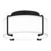 Brookley 13 in. 2-Light Matte Black Flush Mount with White Fabric Shade by Home Decorators Collection 2 Brookley 13 in. 2-Light Matte Black Flush Mount with White Fabric Shade by Home Decorators Collection -Outlet Home Decorators Collection Store matte black home decorators collection flush mount lights hd19546f1 64 1000