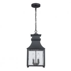 Rainbrook 2-Light Matte Black Outdoor Pendant Light with Seeded Glass by Home Decorators Collection -Outlet Home Decorators Collection Store matte black home decorators collection outdoor pendant lights 33654 4f 1000