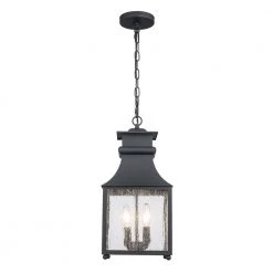 Rainbrook 2-Light Matte Black Outdoor Pendant Light with Seeded Glass by Home Decorators Collection -Outlet Home Decorators Collection Store matte black home decorators collection outdoor pendant lights 33654 c3 1000