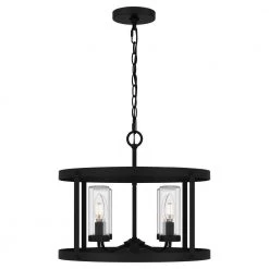 Rockwell 4-Light Matte Black Outdoor Pendant with Clear Glass Shades by Home Decorators Collection 18 Rockwell 4-Light Matte Black Outdoor Pendant with Clear Glass Shades by Home Decorators Collection -Outlet Home Decorators Collection Store matte black home decorators collection outdoor pendant lights dshd6089a 4f 1000