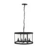 Rockwell 4-Light Matte Black Outdoor Pendant with Clear Glass Shades by Home Decorators Collection -Outlet Home Decorators Collection Store matte black home decorators collection outdoor pendant lights dshd6089a 64 1000