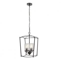 Tercero 4-Light Matte Black Outdoor Foyer Pendant by Home Decorators Collection -Outlet Home Decorators Collection Store matte black home decorators collection outdoor pendant lights wwl 040 fy4 40 1000