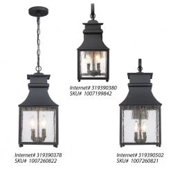Rainbrook 2-Light Matte Black Hardwired Outdoor Extra Large Wall Lantern Sconce with Seeded Glass by Home Decorators Collection -Outlet Home Decorators Collection Store matte black home decorators collection outdoor sconces 23654 31 1000
