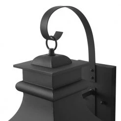 Rainbrook 2-Light Matte Black Hardwired Outdoor Extra Large Wall Lantern Sconce with Seeded Glass by Home Decorators Collection -Outlet Home Decorators Collection Store matte black home decorators collection outdoor sconces 23654 a0 1000