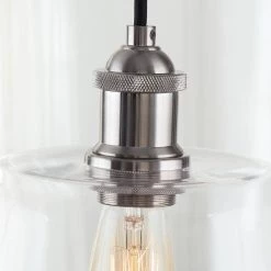 Sherman 1-Light Black Pendant with Nickel Accents by Home Decorators Collection -Outlet Home Decorators Collection Store matte black home decorators collection pendant lights hd 1850 i 1d 1000