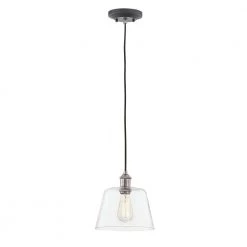 Sherman 1-Light Black Pendant with Nickel Accents by Home Decorators Collection -Outlet Home Decorators Collection Store matte black home decorators collection pendant lights hd 1850 i 66 1000