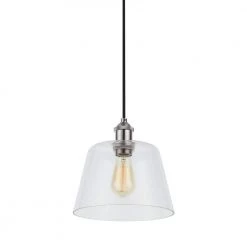 Sherman 1-Light Black Pendant with Nickel Accents by Home Decorators Collection -Outlet Home Decorators Collection Store matte black home decorators collection pendant lights hd 1850 i fa 1000