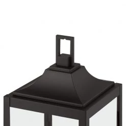 7-1/8 in. W Havenridge 3-Light Matte Black Outdoor Post with Clear Glass by Home Decorators Collection -Outlet Home Decorators Collection Store matte black home decorators collection post light sets ksz1803ax 01 mb 66 1000
