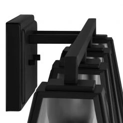 Mackenzie Place 30 in. 4-Light Matte Black Bathroom Vanity Light with Clear Glass Shades by Home Decorators Collection -Outlet Home Decorators Collection Store matte black home decorators collection vanity lighting 1030hdcmbdi 66 1000