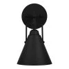 Insdale 1-Light Matte Black Modern Industrial Bathroom Vanity Light with Black Metal Shade by Home Decorators Collection -Outlet Home Decorators Collection Store matte black home decorators collection vanity lighting 4000301 112 64 1000