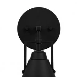 Insdale 1-Light Matte Black Modern Industrial Bathroom Vanity Light with Black Metal Shade by Home Decorators Collection -Outlet Home Decorators Collection Store matte black home decorators collection vanity lighting 4000301 112 66 1000